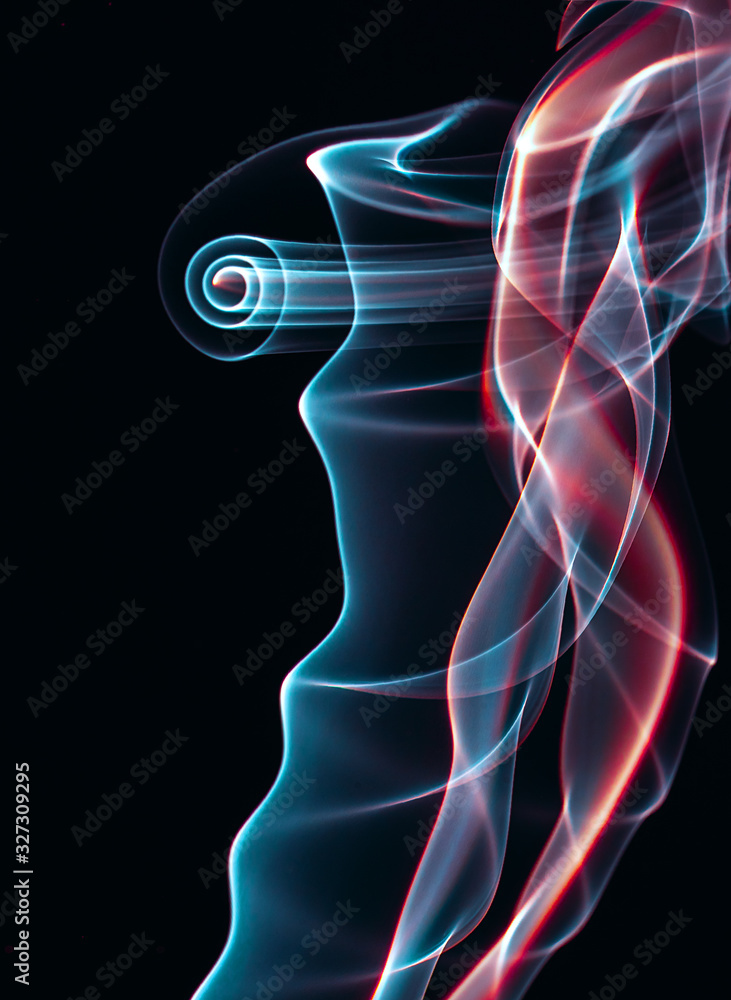 Colourful smoke forms, dynamic abstract design image Colourful smoke forms, dynamic abstract design image