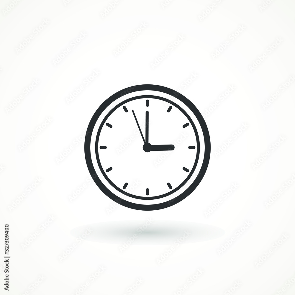 Clock icon in trendy flat style isolated on background. Clock icon page symbol for your web site design Time symbol. Clock icon in trendy flat style isolated on background. Clock icon page symbol for your web site design Time symbol.