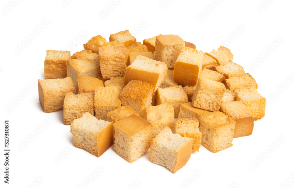 crouton cubes isolated crouton cubes isolated