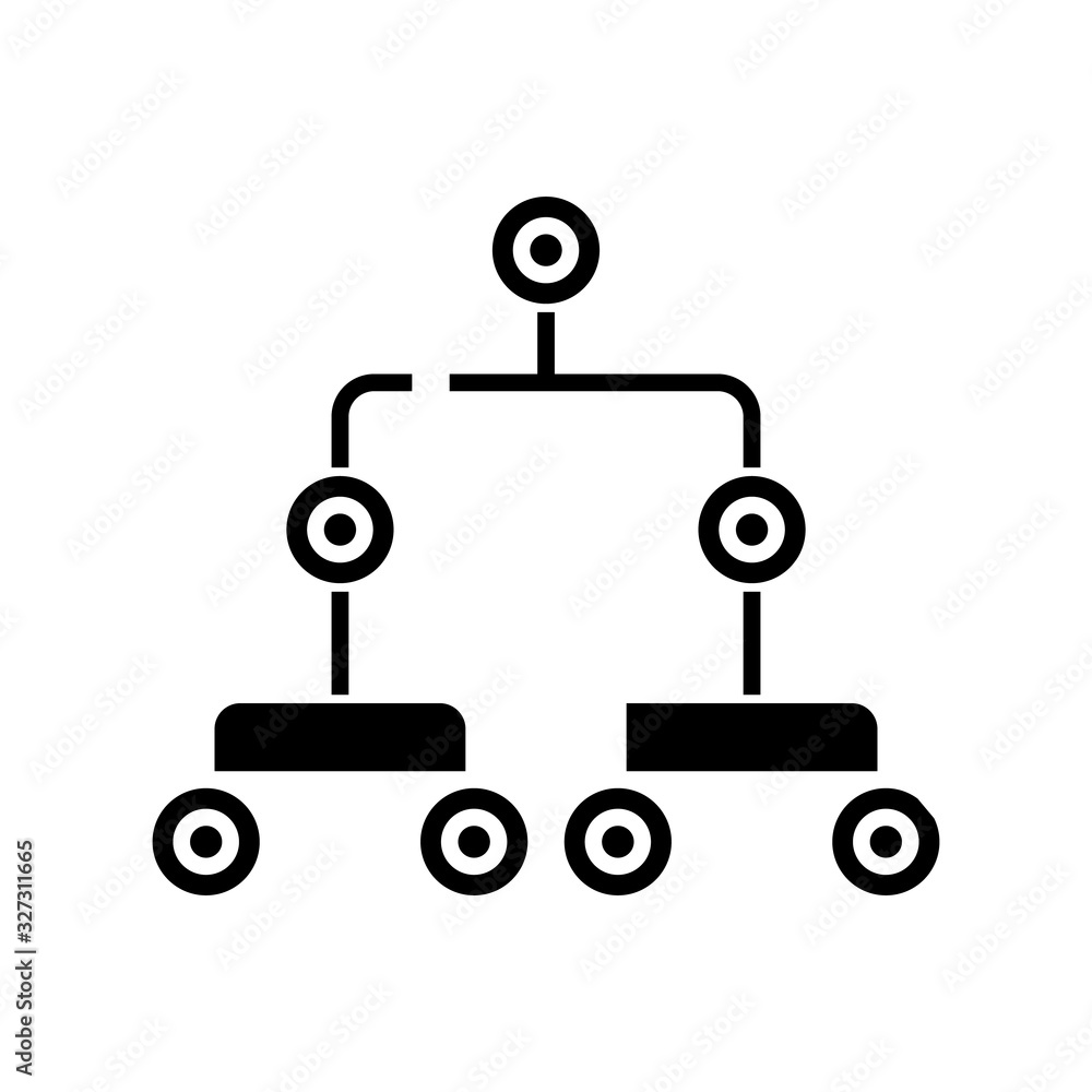 Complicated connections black icon, concept illustration, vector flat symbol, glyph sign. Complicated connections black icon, concept illustration, vector flat symbol, glyph sign.