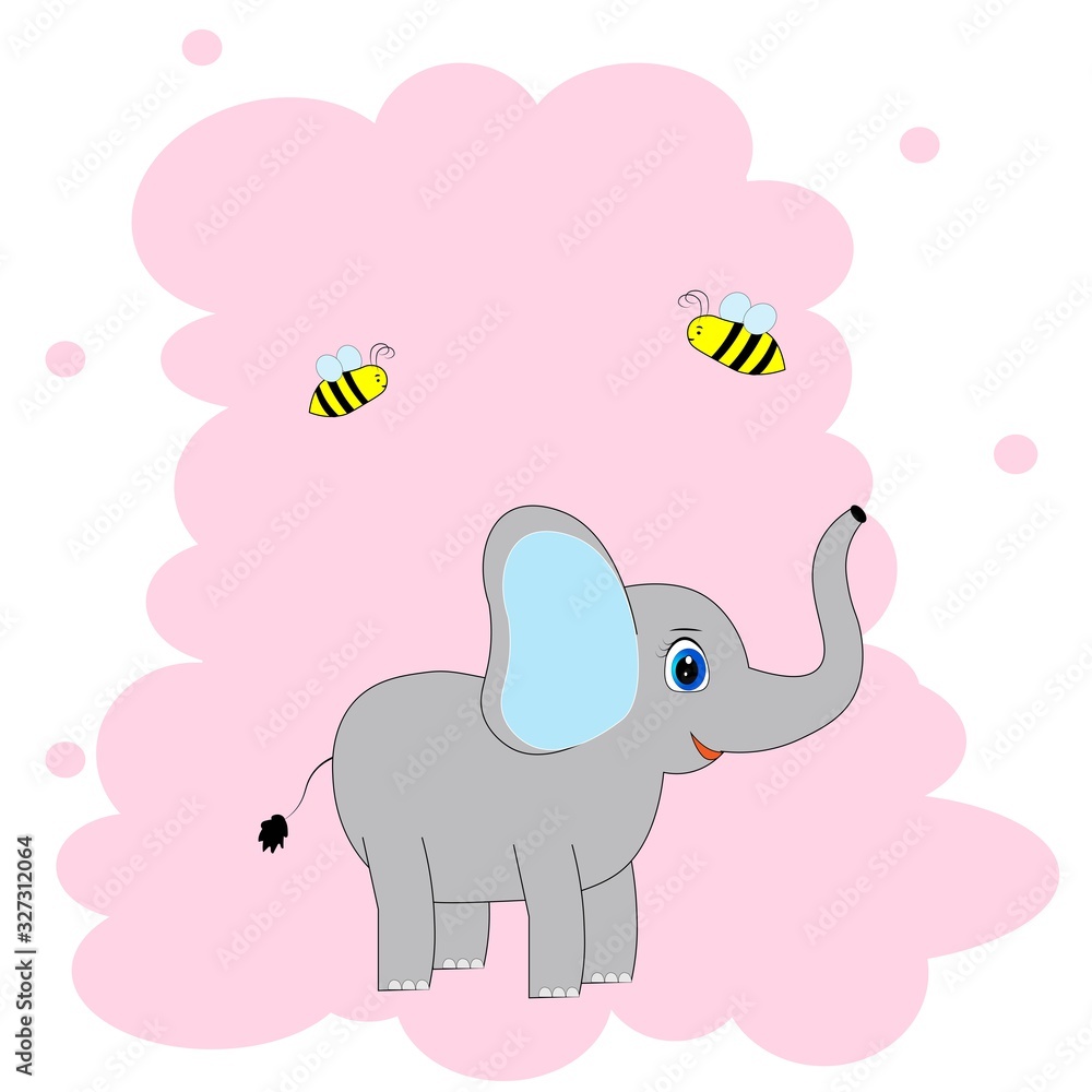 cute elephant illustration nursery decor poster cute elephant illustration nursery decor poster