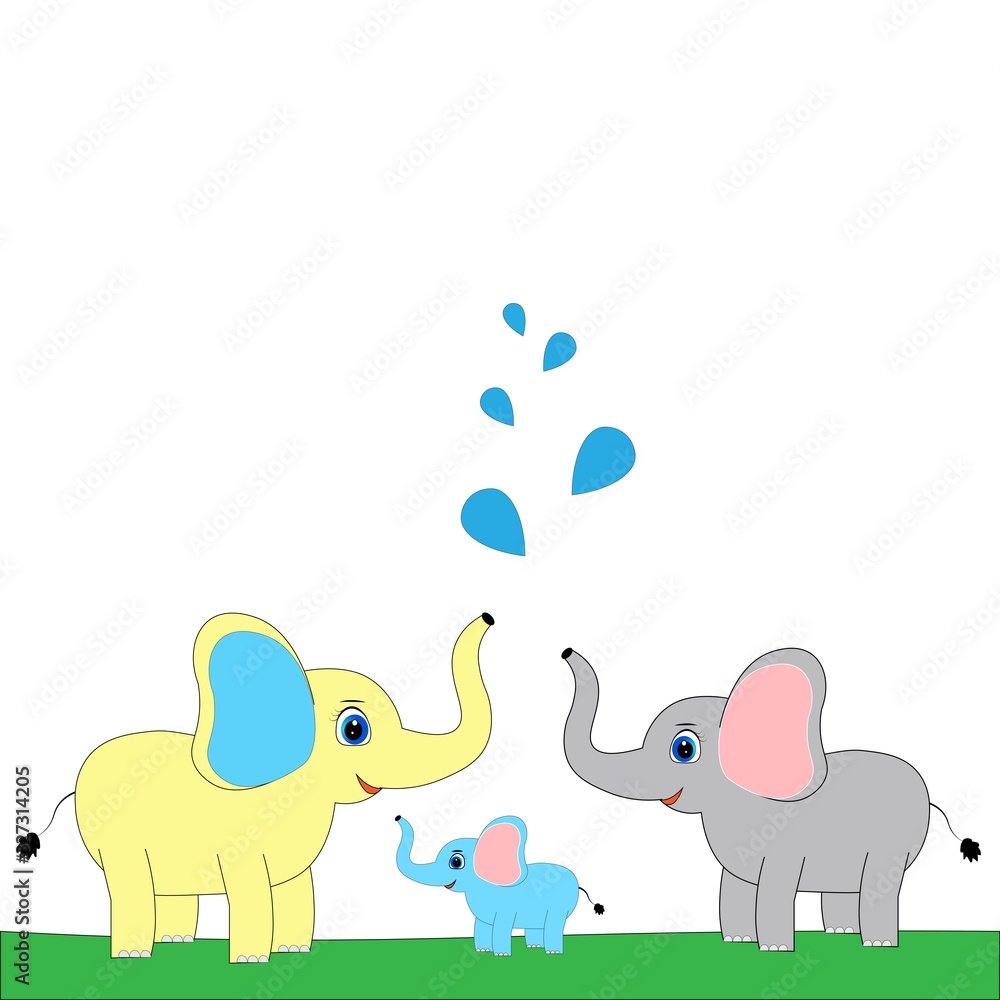 cute elephant illustration nursery decor poster cute elephant illustration nursery decor poster