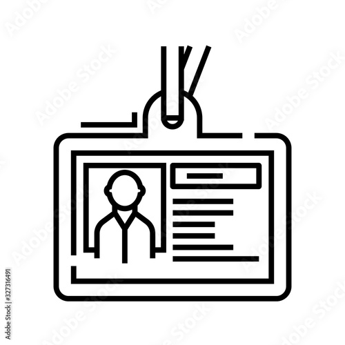 Personal card line icon, concept sign, outline vector illustration, linear symbol.