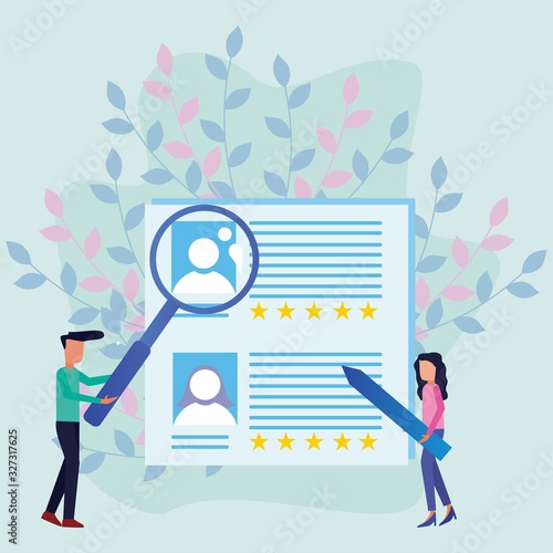 HR Manager recruiting concept Concept for web design