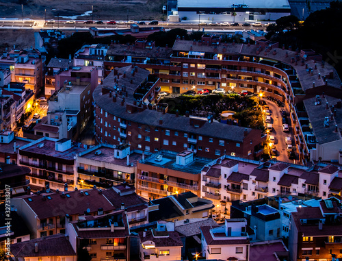 City of Blanes (Spain) at night