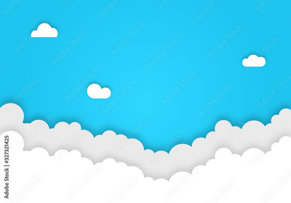 Sky Cartoon texture background. Vector illustration