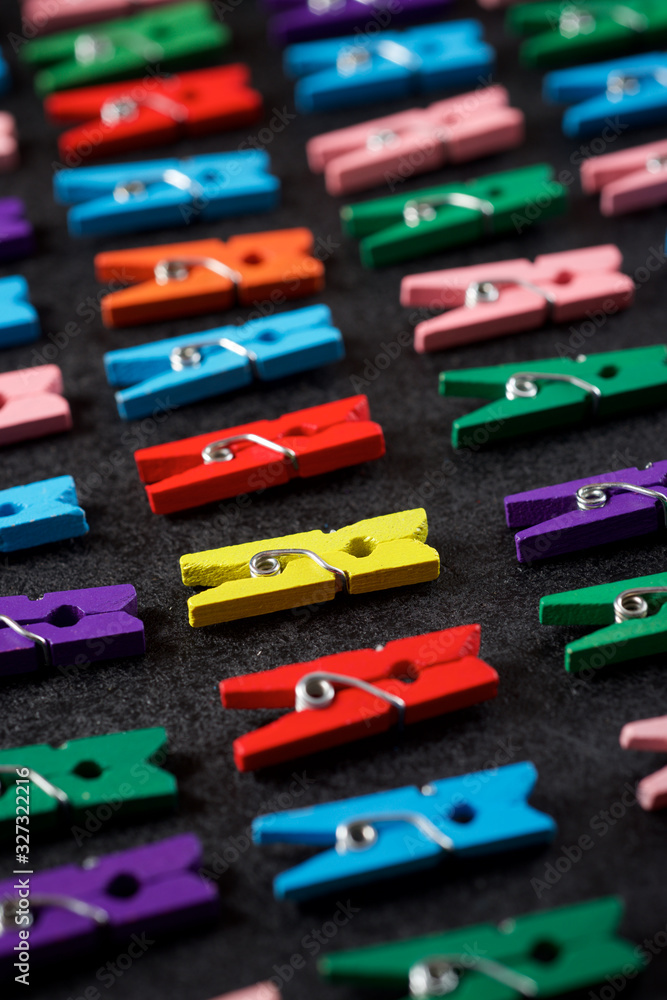 Small clothespins view