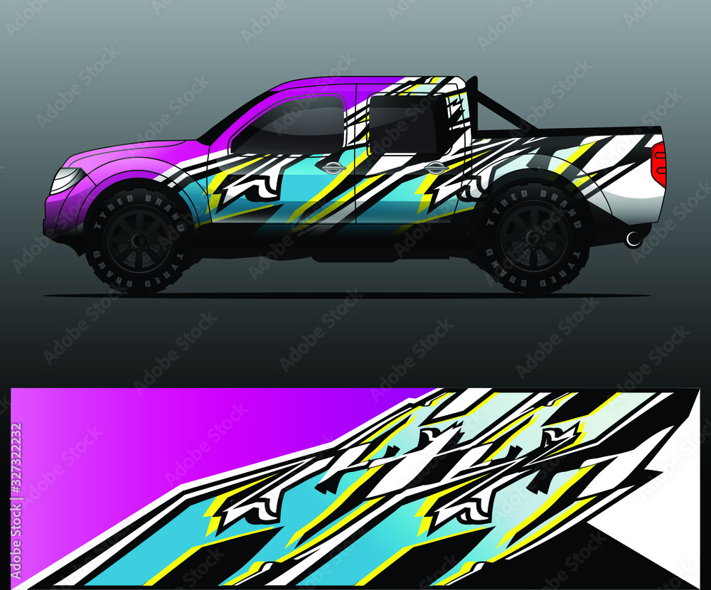truck decal graphic wrap vector, abstract background truck decal graphic wrap vector, abstract background