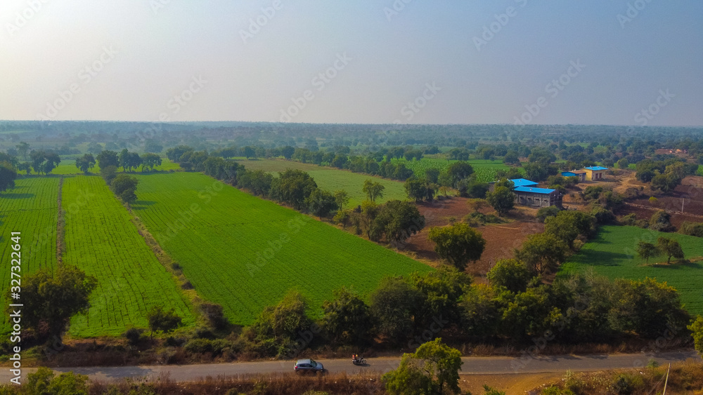 Arial top view of agriculture field Arial top view of agriculture field