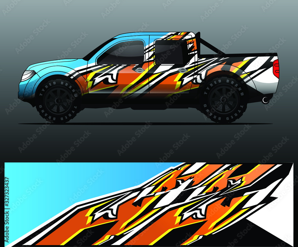 truck decal graphic wrap vector, abstract background truck decal graphic wrap vector, abstract background