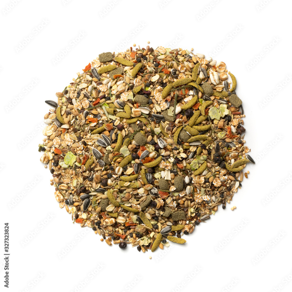 Dry Rodent Food Mix for Mouse, Rabbit or Degu Isolated Dry Rodent Food Mix for Mouse, Rabbit or Degu Isolated