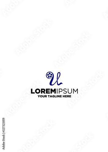 Letter U Roll Film Logo