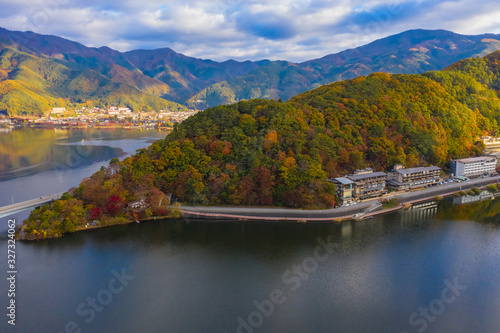 Japan. Kawaguchiko mountain...