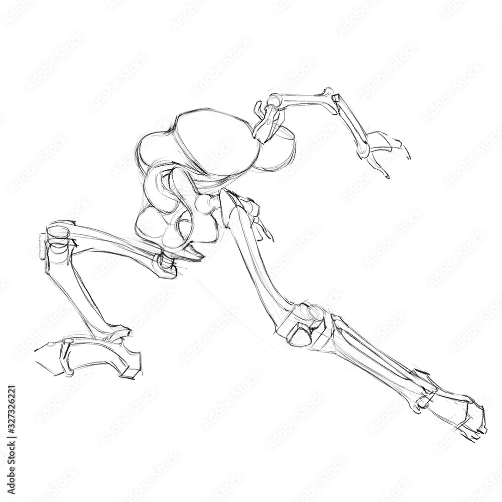 Skeleton bending sketch