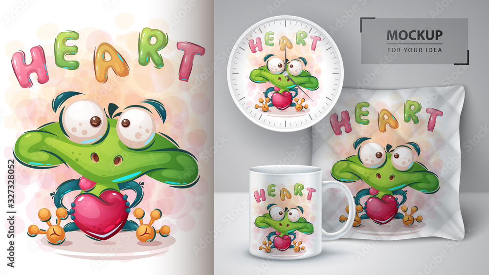 Love frog poster and merchandising