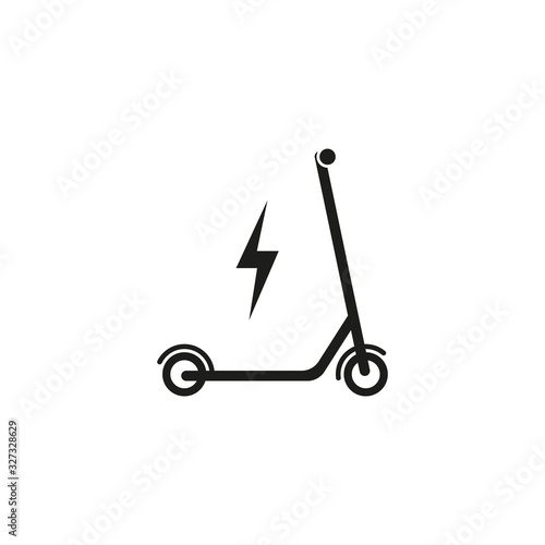 Electric scooter icon. Vector illustration. Flat design. Isolated.	