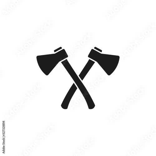 Crossed axes icon. Vector. Flat design.	