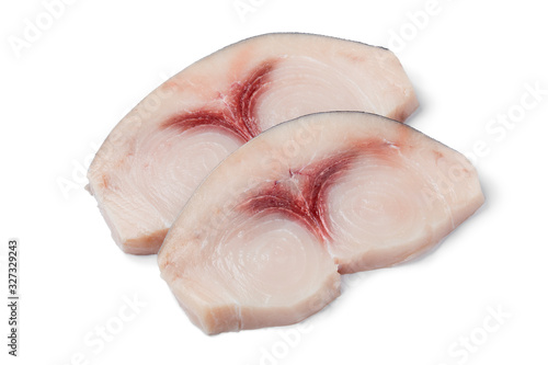 Two raw fresh swordfish fillets photo