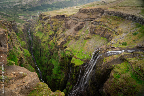 Glymur, the second highest waterfall in Iceland © Hladchenko Viktor
