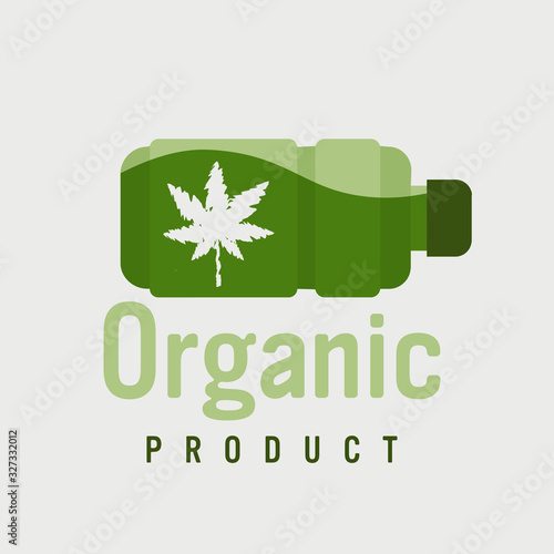 medical cannabis oil extract in bottle with marijuana leaf ganja legalize drug consumption concept vector illustration