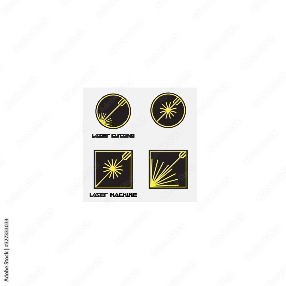  The illustration consists of a laser cutting nozzle in the form of a symbol or logo