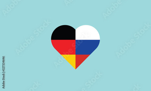 Germany Russia heart shape love symbol flag countries friendship Free Download Germany Russia heart shape love symbol flag countries friendship - GFXLoad