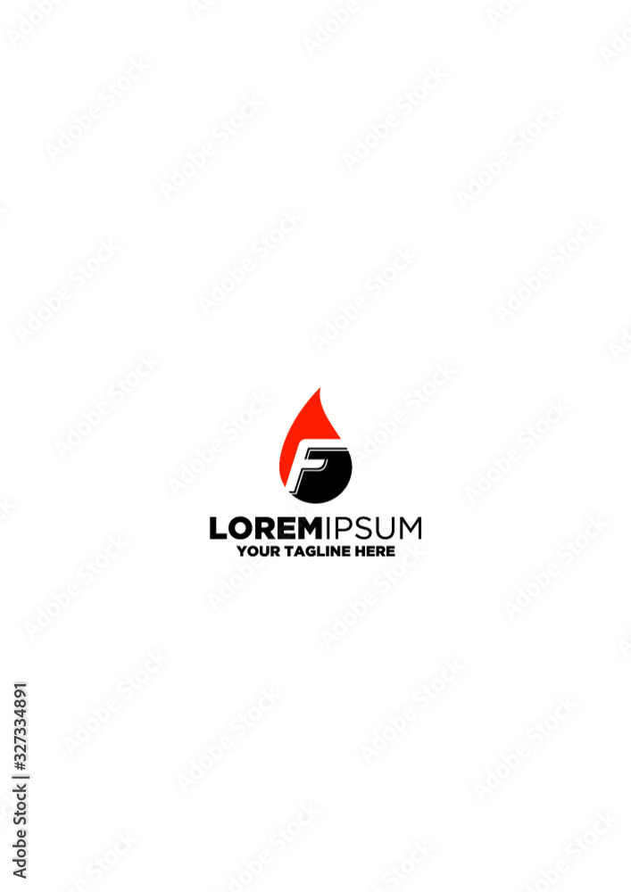Letter F Gass Oil Logo Letter F Gass Oil Logo