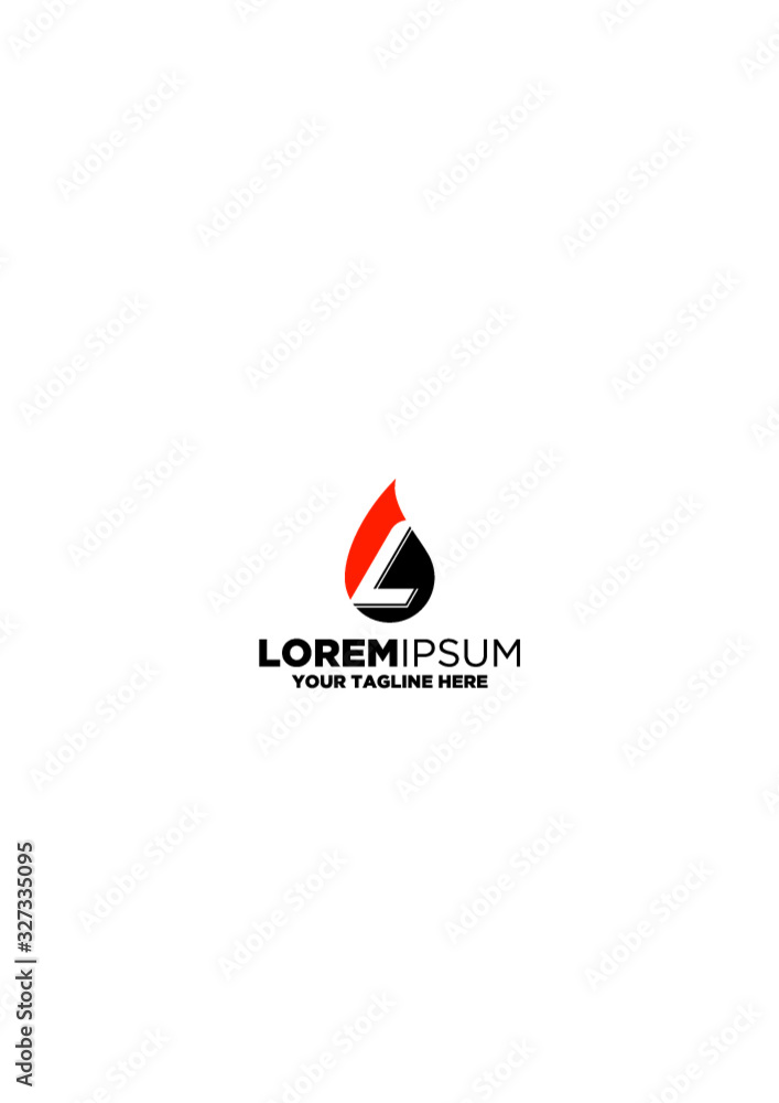 Letter L Gass Oil Logo Letter L Gass Oil Logo