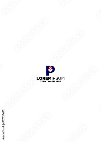 Letter P Oil Logo