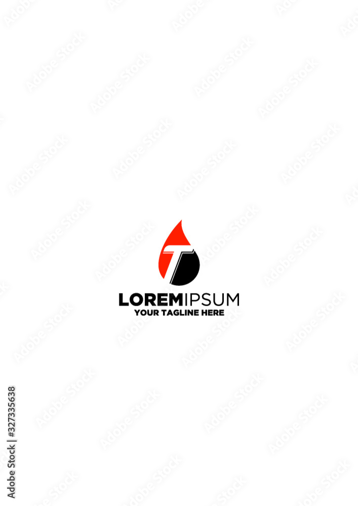 Fototapeta premium Letter T Gass Oil Logo