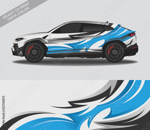 Car wrap decal design vector  custom livery race rally car vehicle sticker and tinting.