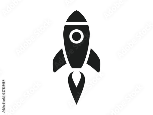 ロケット　白黒　アイコン