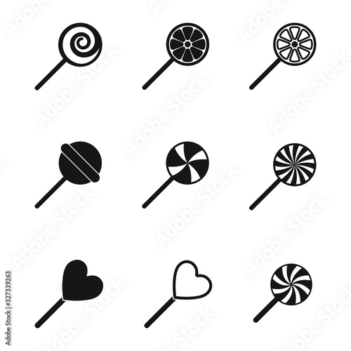 lollipop icon, candy icons set