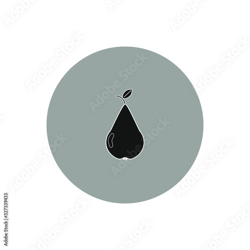 pear vector icon on white background