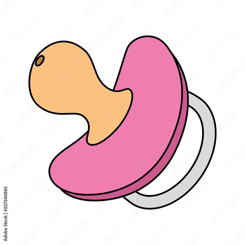 cute pacifier baby isolated icon vector illustration design