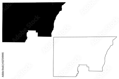 Holmes County, Florida (U.S. county, United States of America,USA, U.S., US) map vector illustration, scribble sketch Holmes map