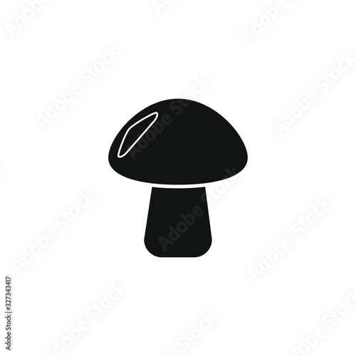mushroom white background, icon vector