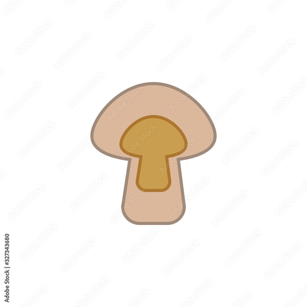 mushroom white background, icon vector mushroom white background, icon vector