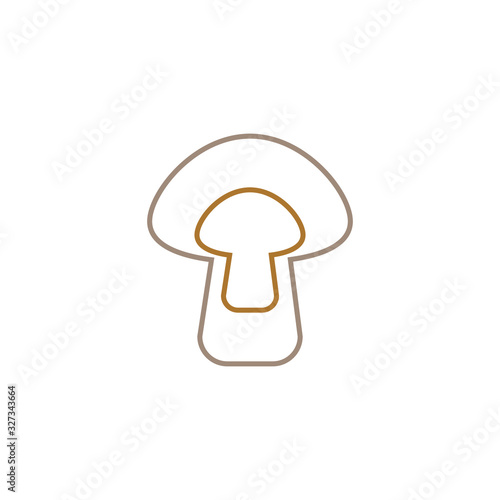 mushroom white background, icon vector