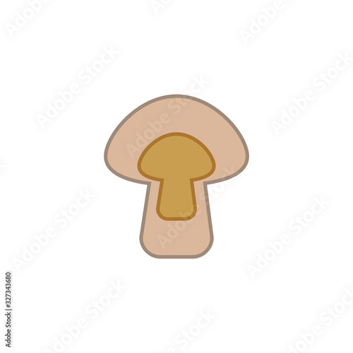 mushroom white background, icon vector