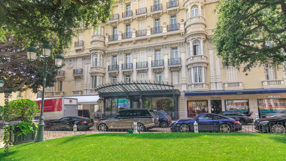 Hotel Hermitage in Monte Carlo timelapse , Monaco.