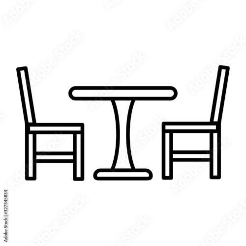 Dinner table icon vector sign and symbols