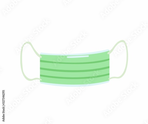 medical mask icon, protection mask from virus and air pollution icon in flat illustration vector isolated in white background