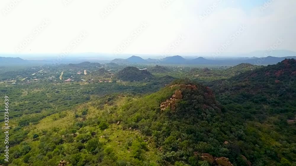 aerial view African Savannah aerial view African Savannah
