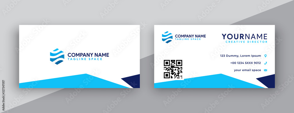 abstract blue business card design