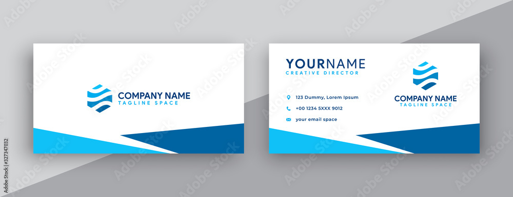 abstract blue business card design