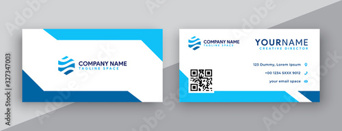 abstract blue business card design