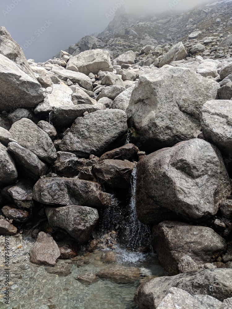 Fresh water spring in the mountainside Fresh water spring in the mountainside