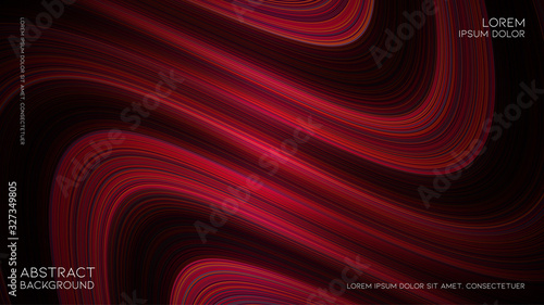 abstract wavy line background with glowing red color