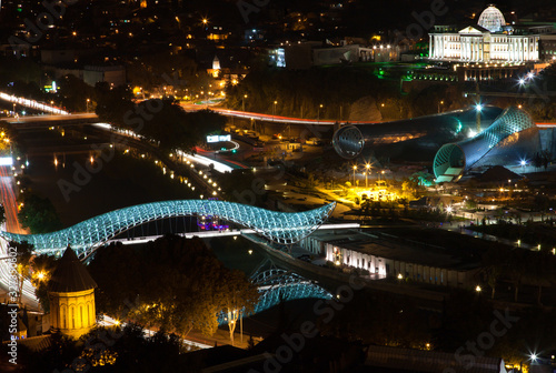 Night city Tbilisi in Georgia